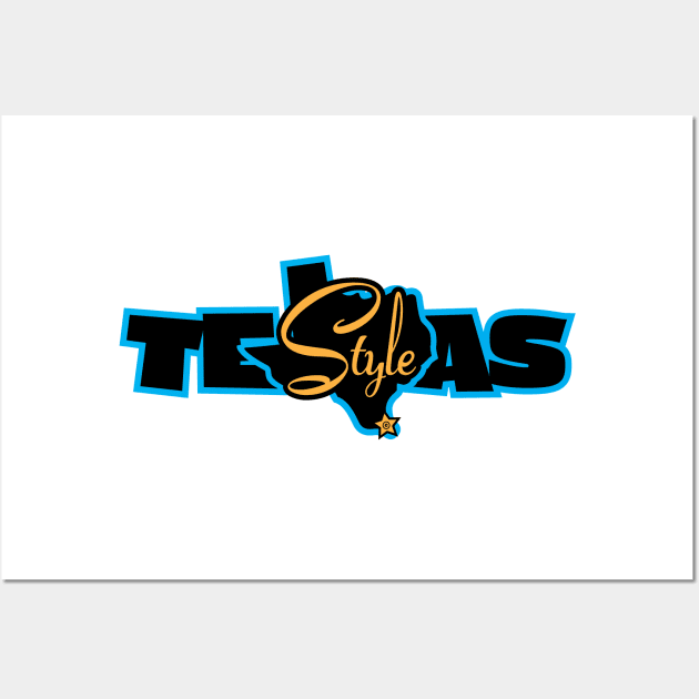 Texas Style Cyan Wall Art by CamcoGraphics